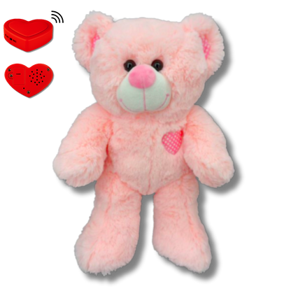 Pink Teddy Bear with Voice Recording – Personalised Stuffed Animal